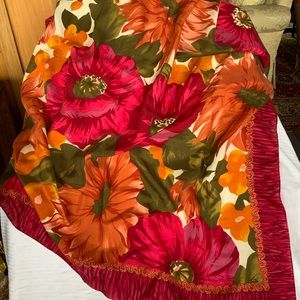 Vintage Oscar de la Renta floral silk  scarf